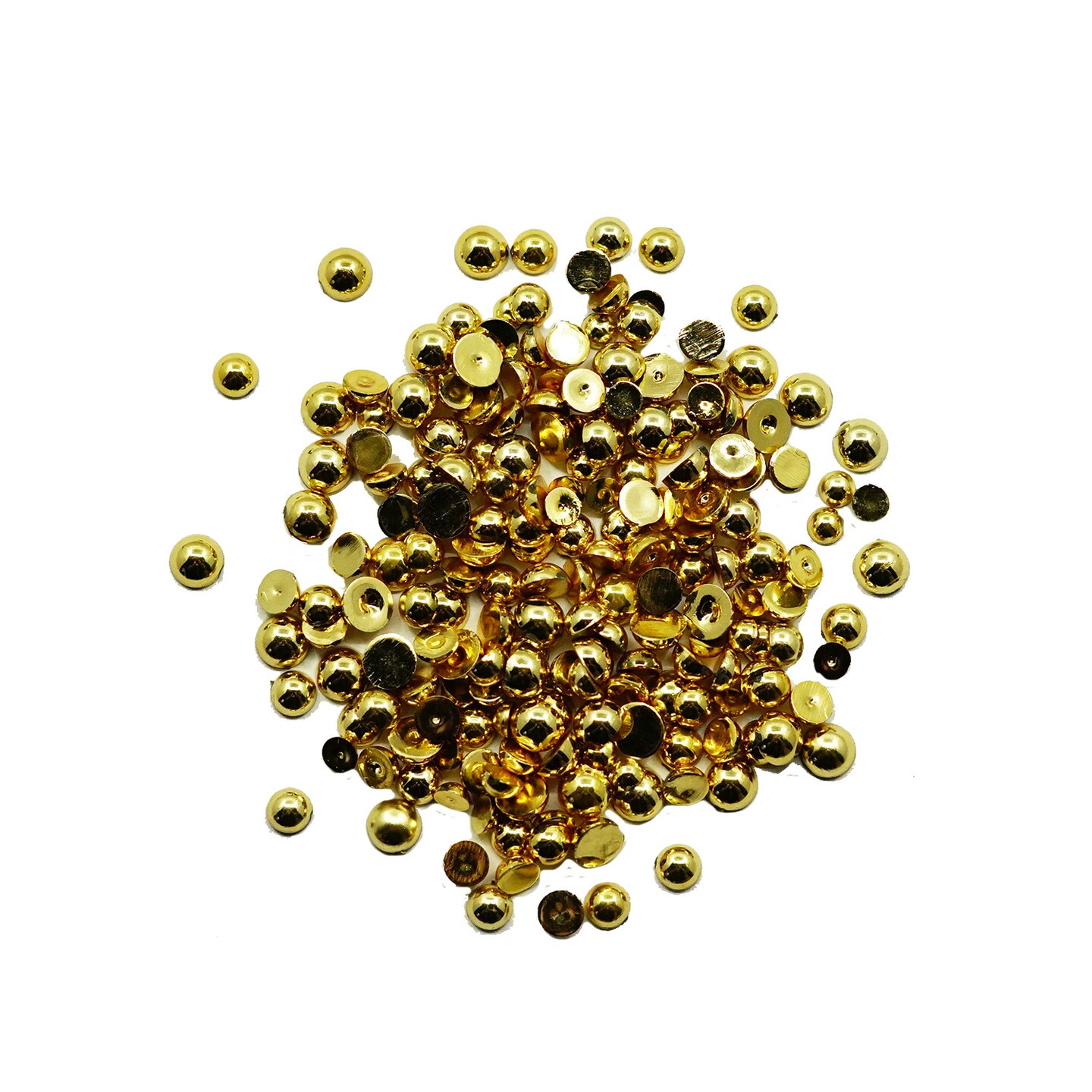 Buttons Galore Flat Back Half Pearls in AB Finish - Multiple Color Assortments - 36 Grams