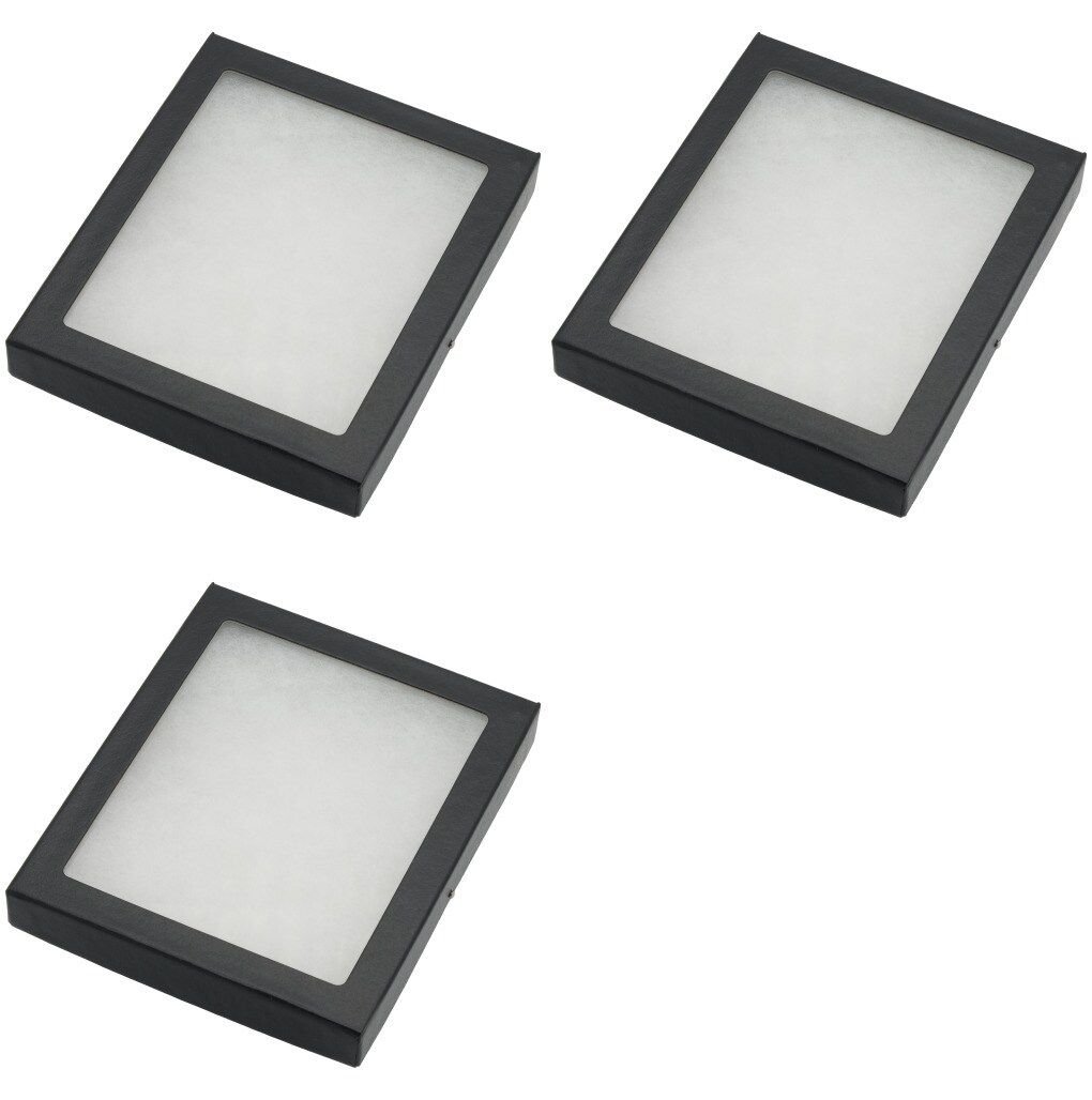 Display Cases Specimen Mount Frame Case with Glass Top 6" x 5" x 3/4" Pack of 3