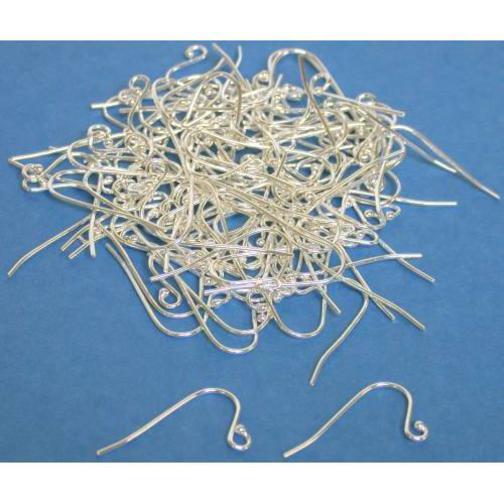 100 Sterling Silver Fish Hook Earring Wires FindingKing Michaels