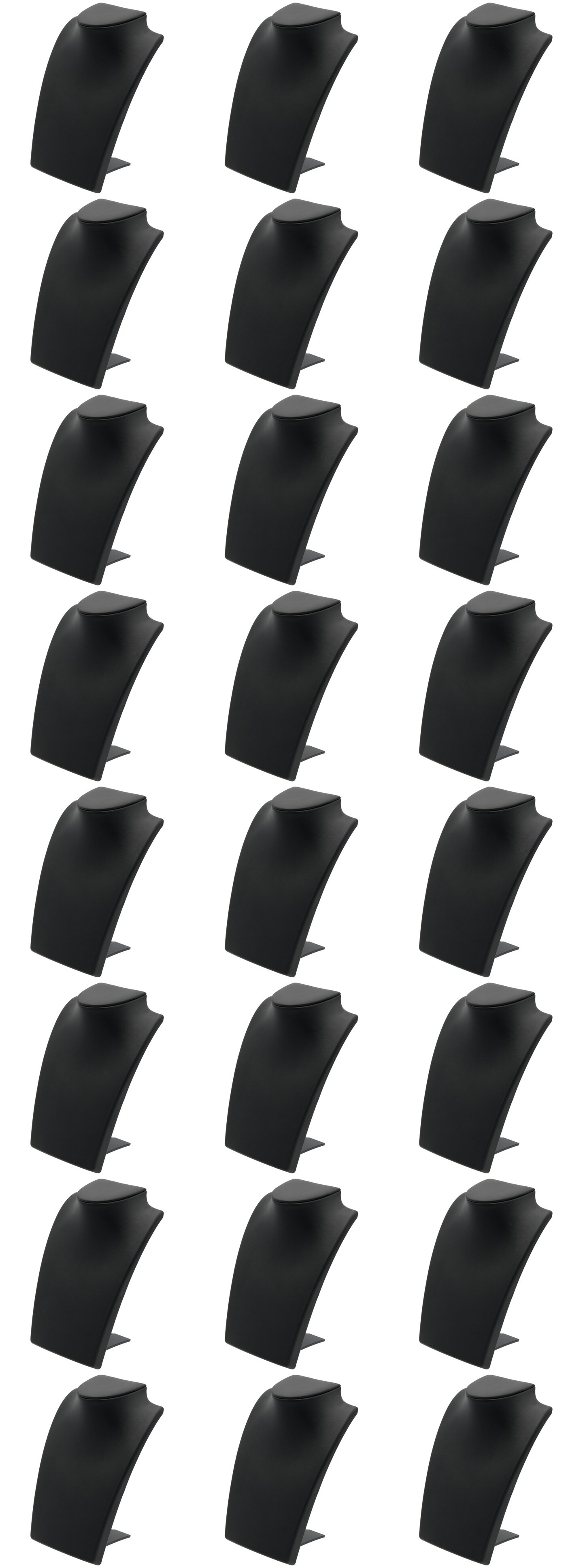 Black Leather Bust with Retractable Stand Jewelry Display 8 1/4" Tall Pack of 24