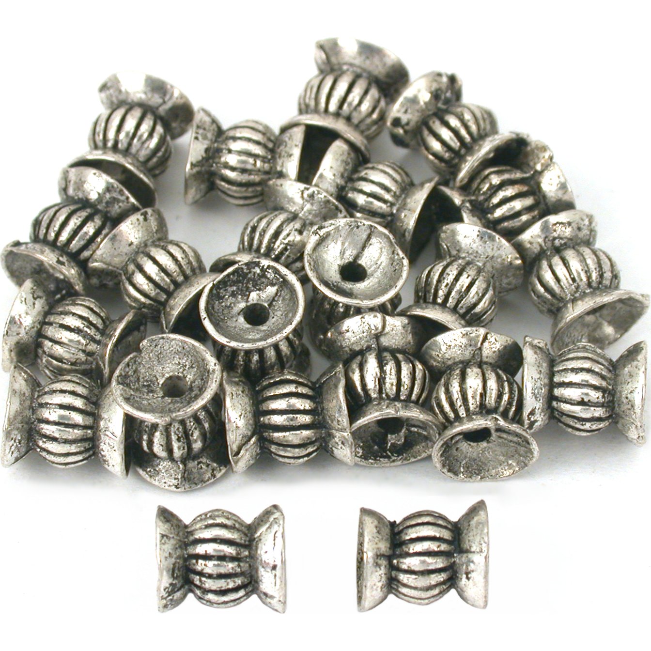 Fluted Tube Bali Beads Antq Silver Plt 7.5mm Approx 20 | Michaels