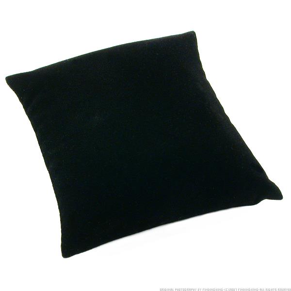 3 Black Velvet Watch &#x26; Bracelet Pillow Jewelry Displays