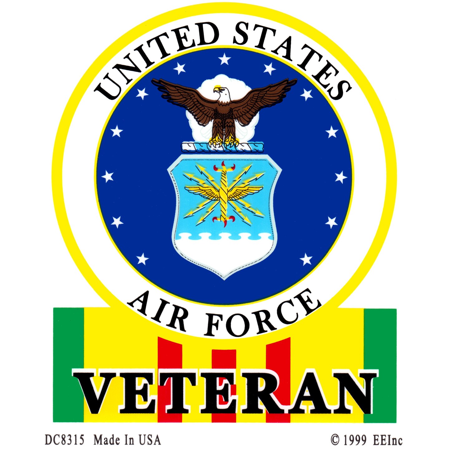 U.S. Air Force Vietnam Veteran Sticker 3-1/2&#x22;X4-1/4&#x22;