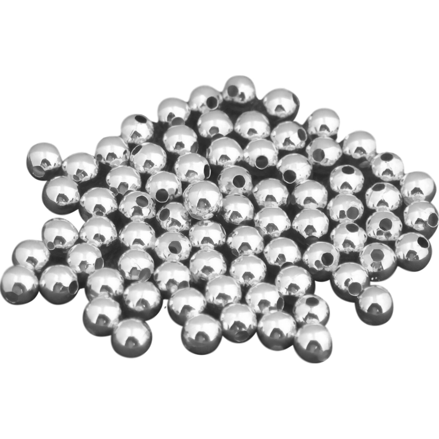 75 Ball Beads Sterling Silver Bead String Round Part | Michaels