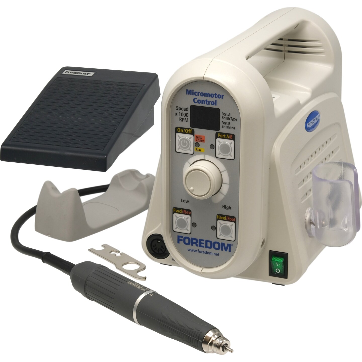 Foredom Brushless Micromotor Dual Port Brushless Handpiece 50K RPM K.1050 3/32"
