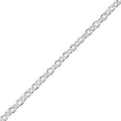 Sterling Silver Round Cable Chain Necklace 20&#x22; 1.3mm