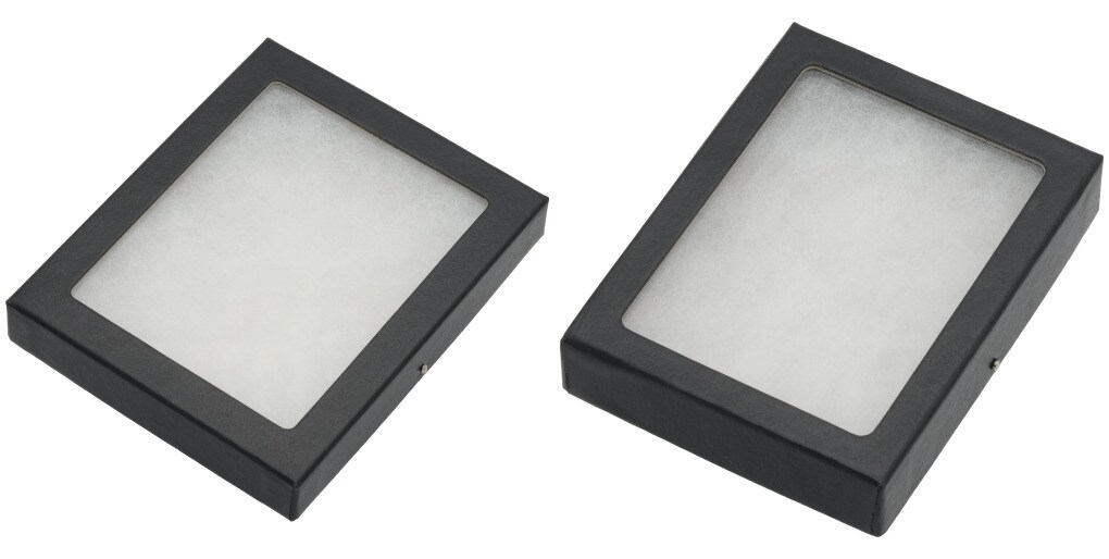 Display Cases Mount Frame Case 3/4" Depth w/ Glass Top 1 5x4" and 1