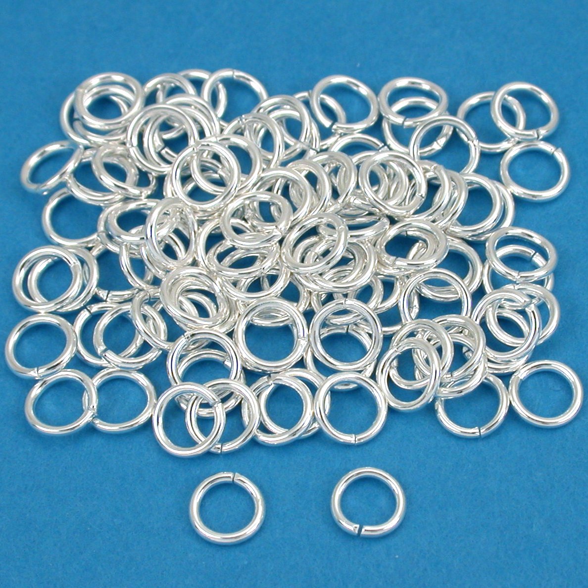 Bulk Silver Plated Open Jump Rings - 6mm 18g - Choose 100, 500, Or 1,000 Pieces (SL807)