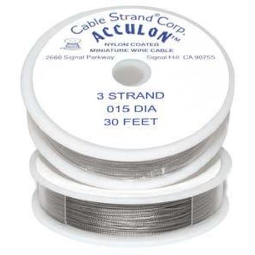 Acculon Tigertail Beading Wire Medium 3 Strand .015 30ft Stringing