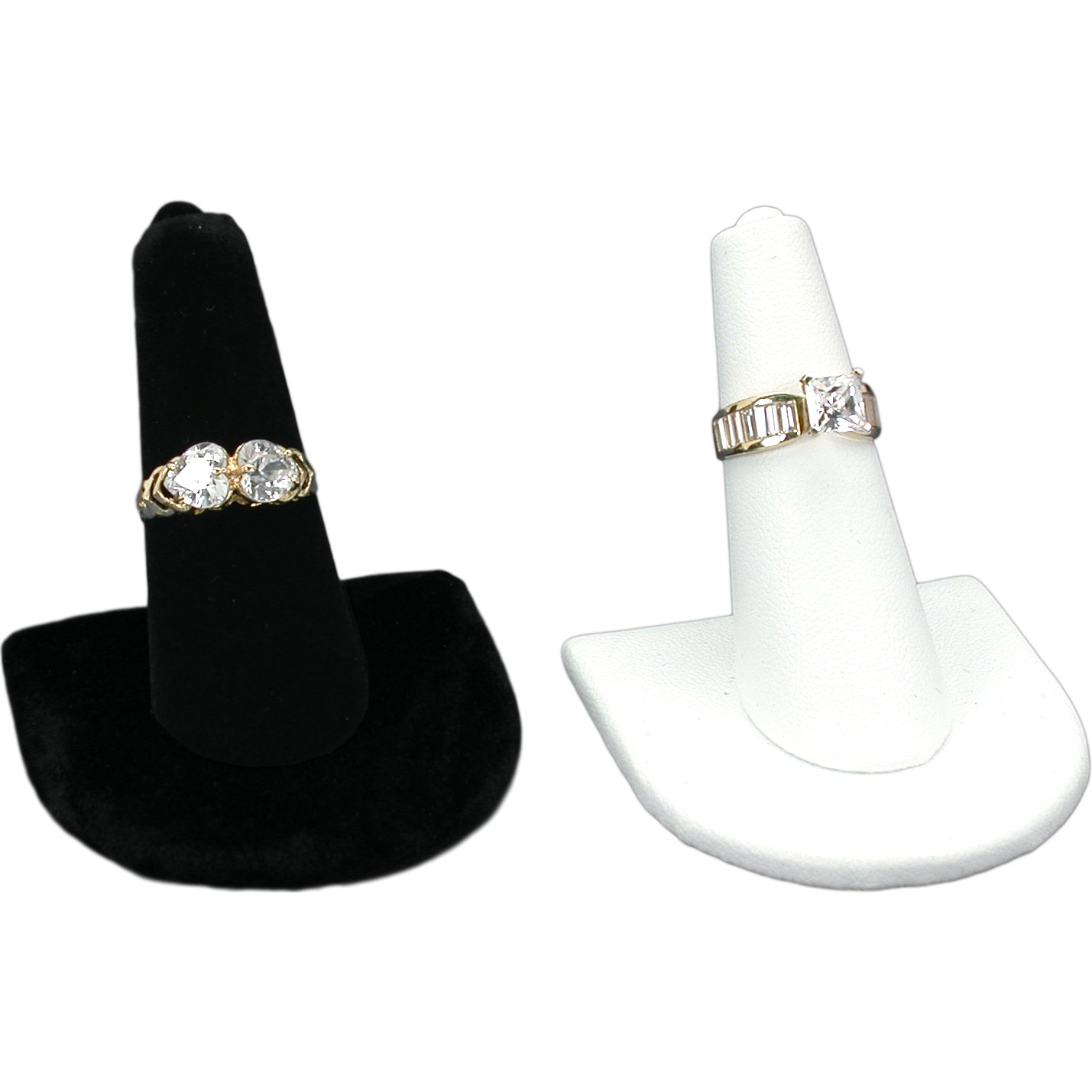 Black Velvet &#x26; White Jewelry Display 11 Pc Set Bonus