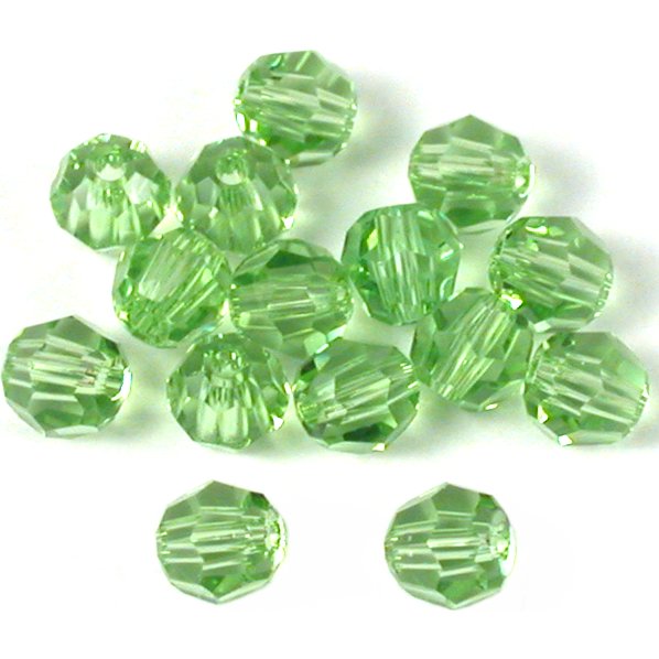 15 Peridot Round Swarovski Crystal Beads Parts 5000 4mm Crystal Beads