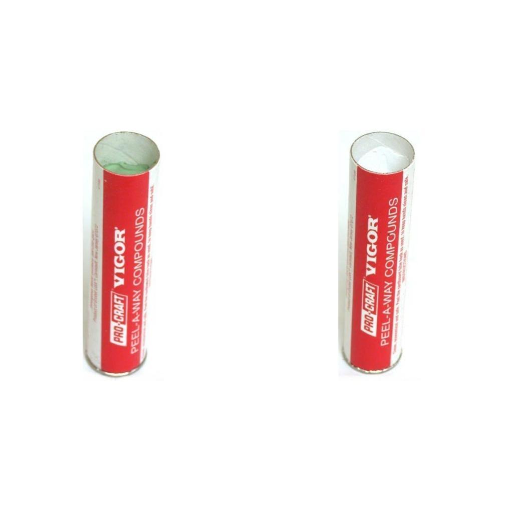 6oz Green &#x26; 7oz White Tubes of Polishing Rouge For Metals Kit 2 Pcs