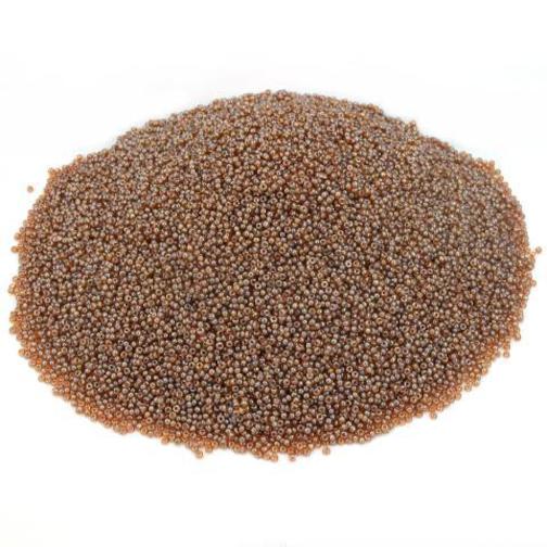 Large Wooden Bead Spinner 4.5" Diameter, 2 Beading Needles & 500 Grams Brown Seed Beads 11/0