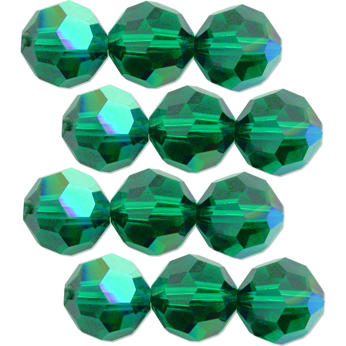 12 Emerald AB Round Swarovski Crystal Beads 5000 3mm Crystal Beads
