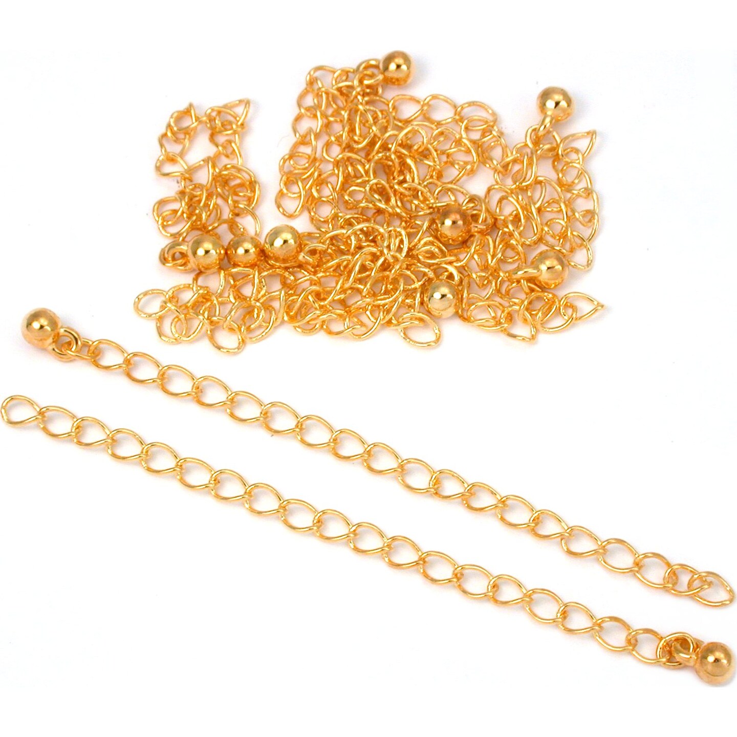 10 Real Gold Plated Necklace Chain Extenders 3 In. New