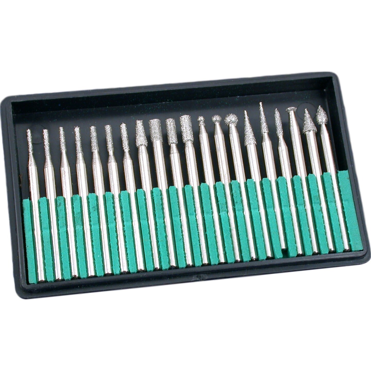 100Pc Diamond Bur Bit Set New Rotary Tools 1/8&#x22; Shank