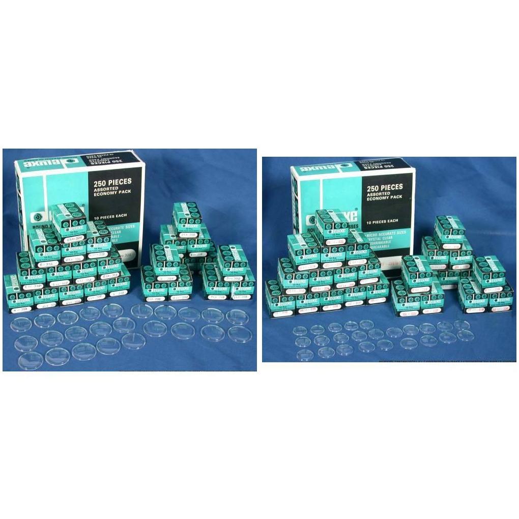 Assortment of Plastic High Dome Watch Crystals 48 Different Sizes Kit 500 Pcs