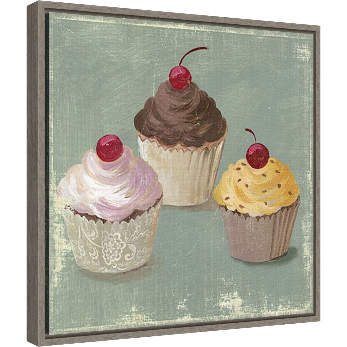 Cupcakes by PI Gallerie Canvas Wall Art Print Framed