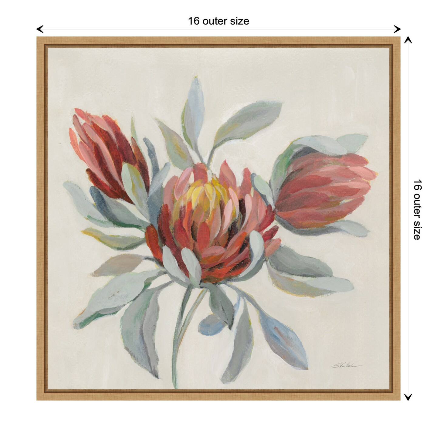 Field Bloom I by Silvia Vassileva Canvas Wall Art Print Framed