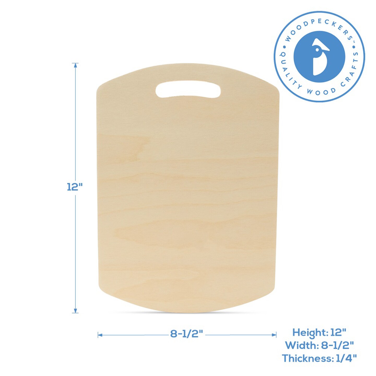 Wooden Cutting Board Shapes, Multiple Sizes Available, with Rounded Edges, for Kitchen & Decor | Woodpeckers