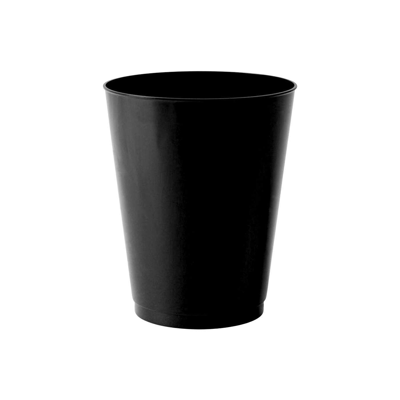 Black Round Disposable Plastic Tumblers - 12 Ounce (240 Cups)