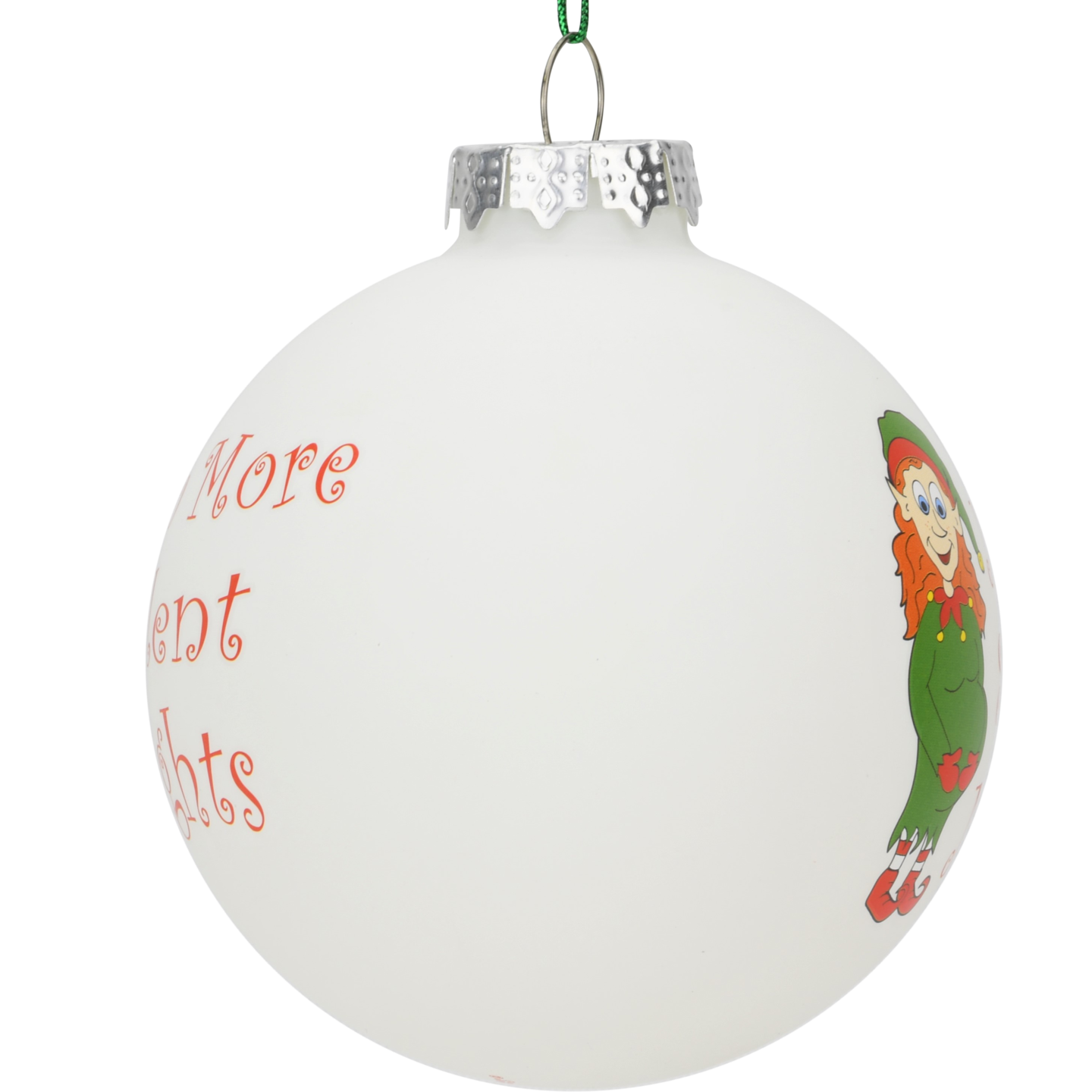 Tree Buddees No More Silent Nights Fun Pregnancy Glass Christmas Ornaments