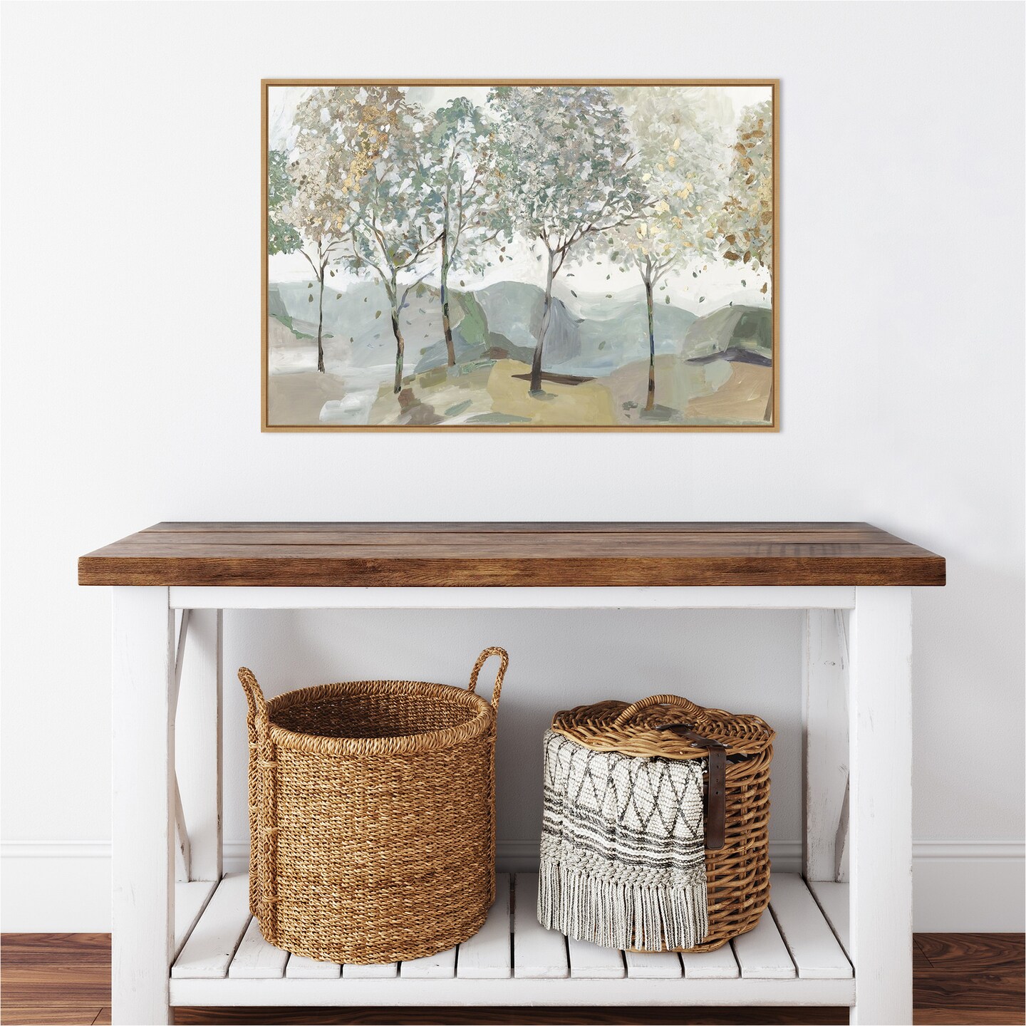 Breezy Landscape Trees I by Allison Pearce Canvas Wall Art Print Framed