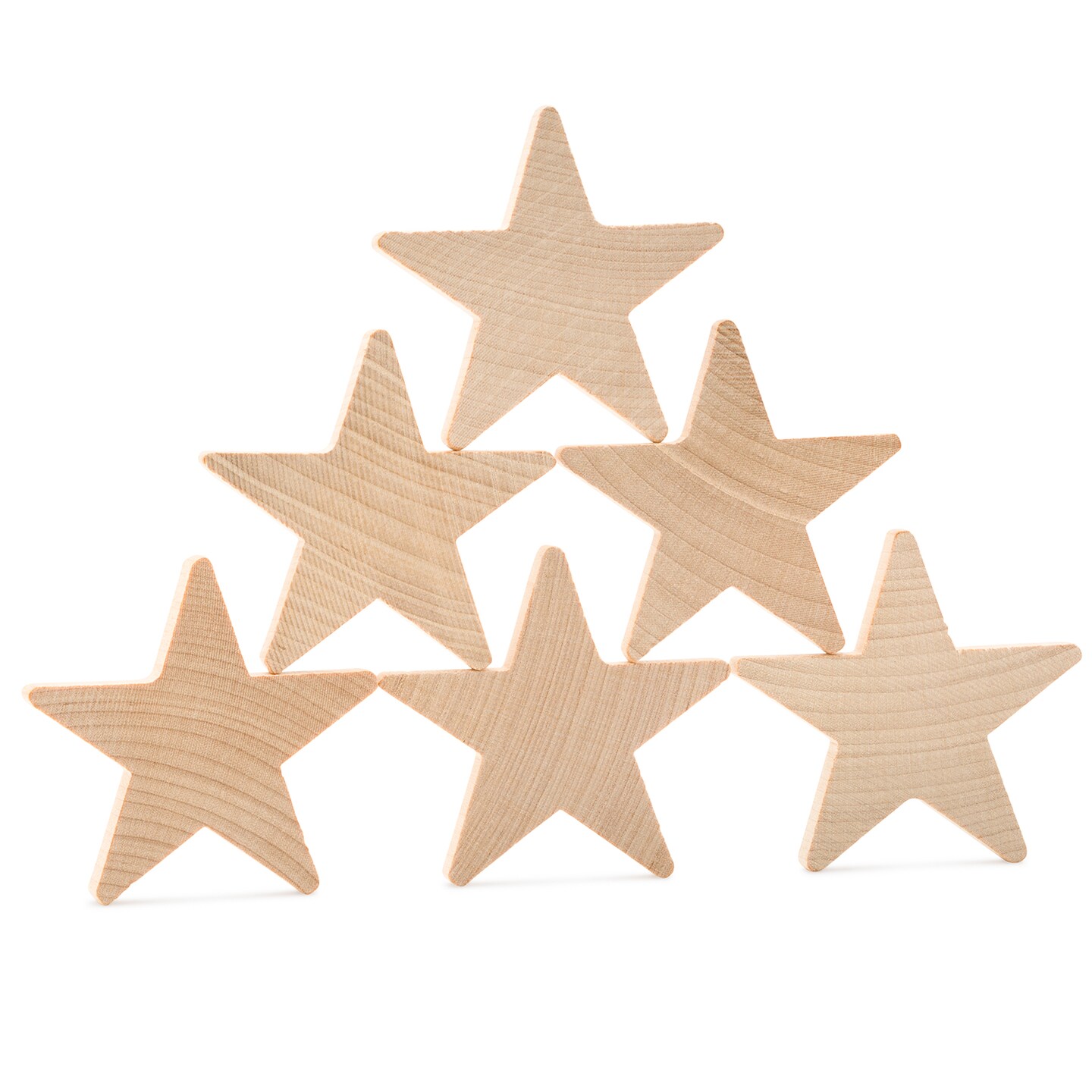 Wooden Stars, Multiple Sizes Available, Unfinished for Crafts, Flag Stars, July 4 Dcor | Woodpeckers