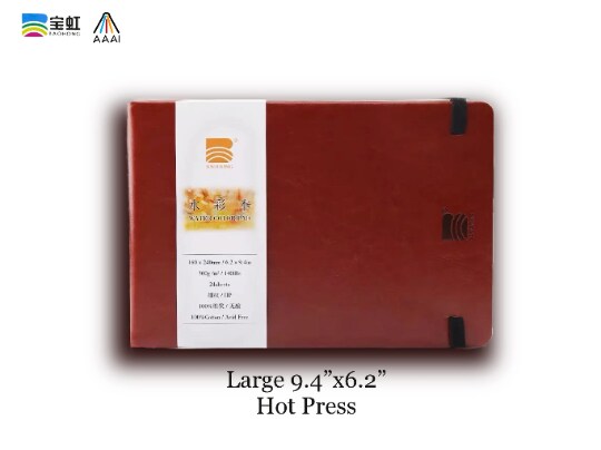 BAOHONG Journal Book 100% cotton Watercolor Paper 140lb/300gsm, Academy Grade Watercolor Paper, 24 sheets