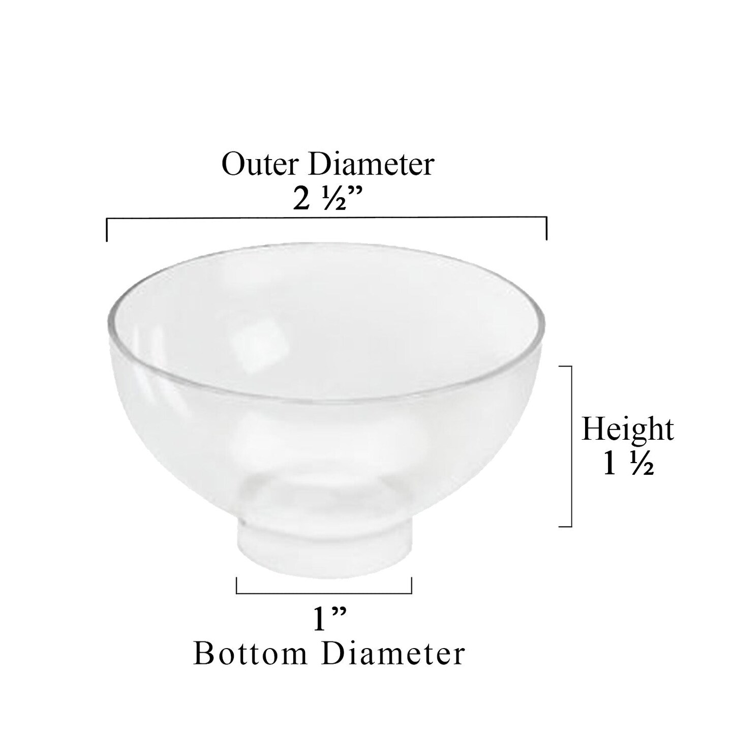Clear Round Disposable Plastic Mini Bowls - 2.65 Ounce (288 Bowls)