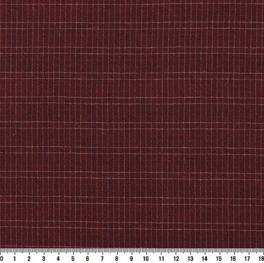 100% Cotton Yarn-Dyed Fabric, Trend Mini Check Pattern, Burgundy (EY20081-H)