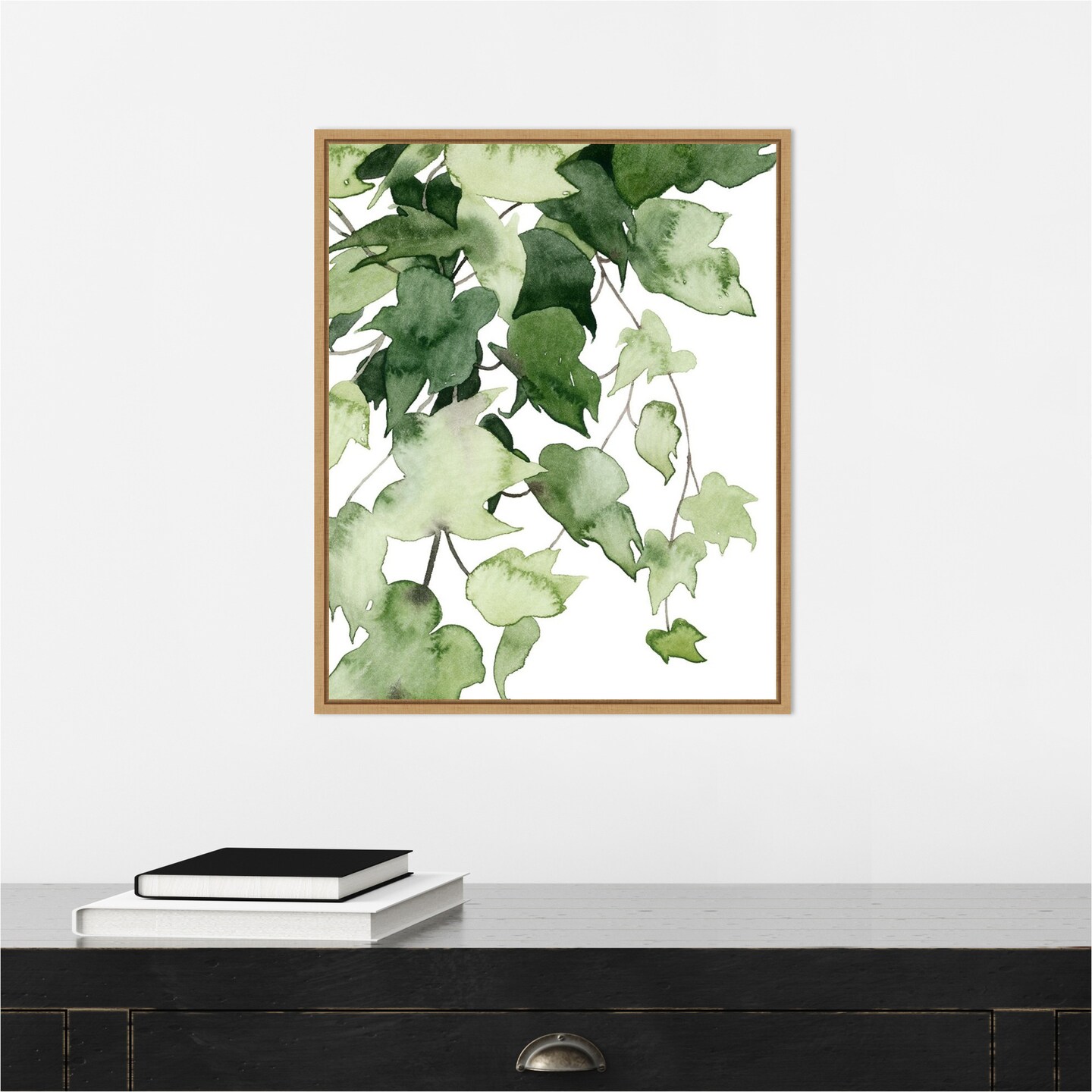 Emerald Vines I by Grace Popp Canvas Wall Art Print Framed