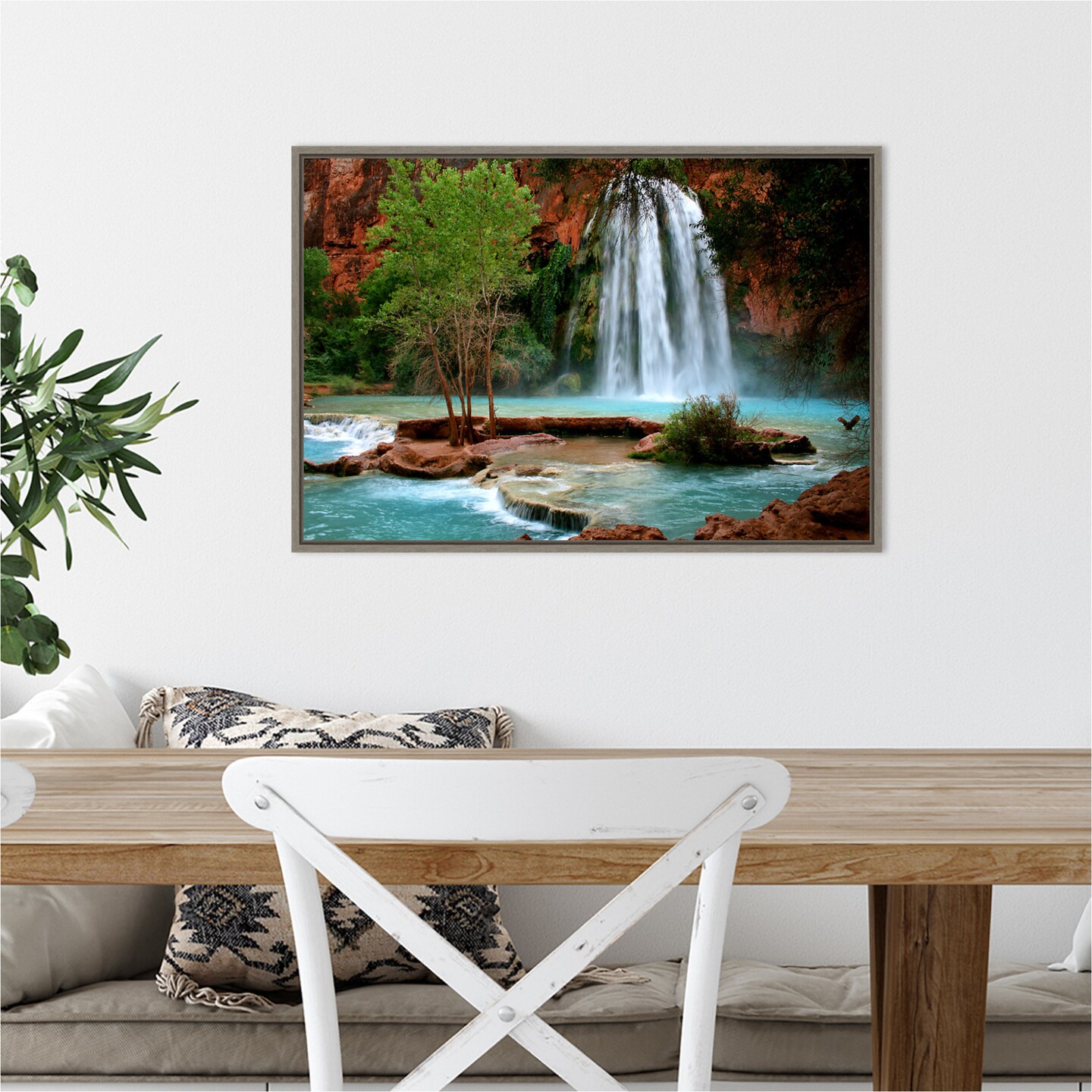Havasu Falls by Andy Magee Canvas Wall Art Print Framed