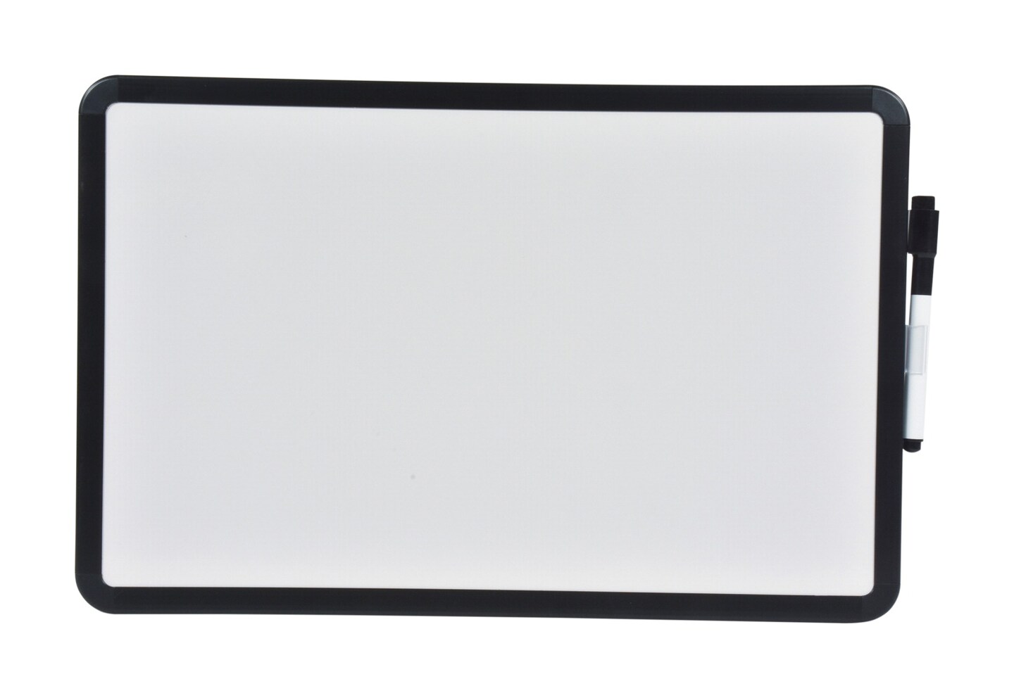 School Smart Dry Erase Board, 11 L X 17 W in, Black Frame, Horizontal/Vertical Mount