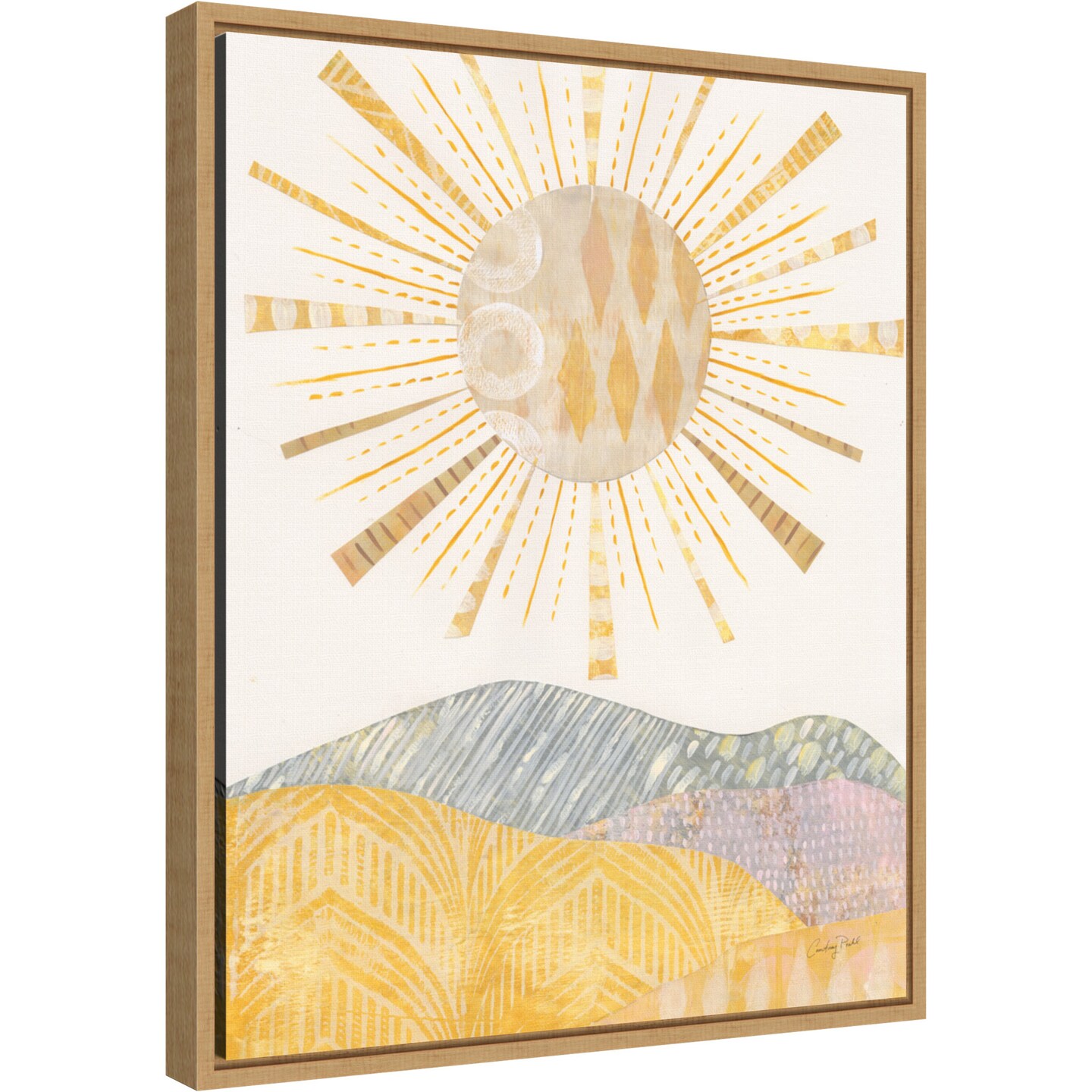 Boho Sunshine II by Courtney Prahl Canvas Wall Art Print Framed