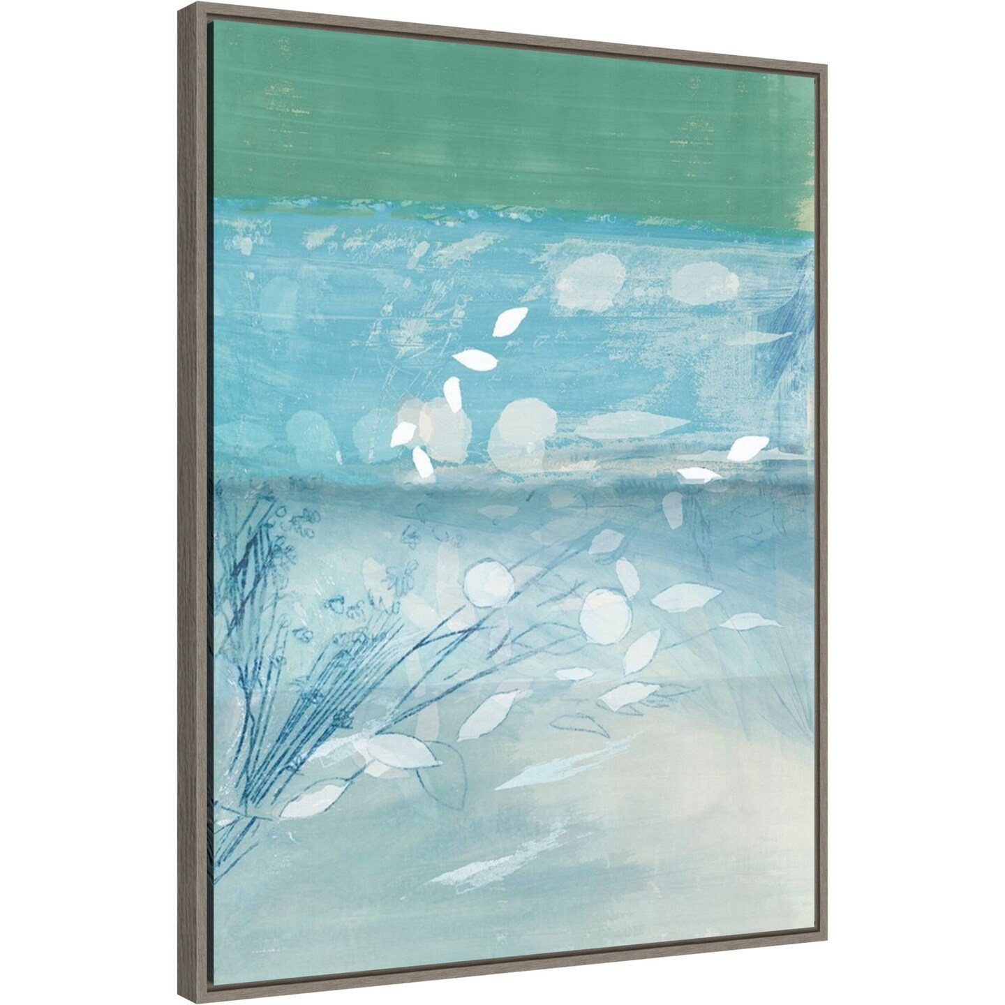 Dried Bouquet Heaven II by Cartissi 23-in. W x 30-in. H. Canvas Wall Art Print Framed in Grey