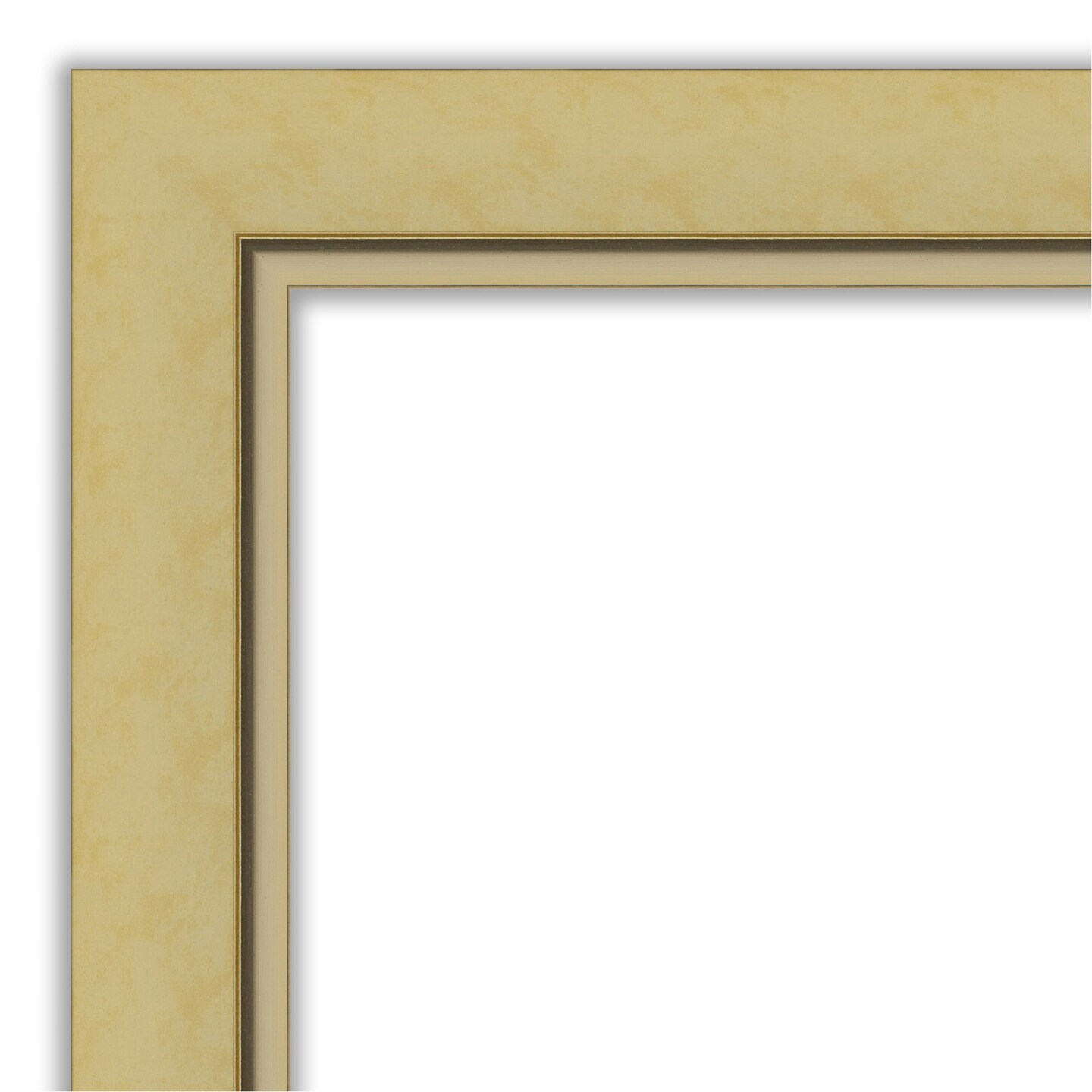 Petite Bevel Wall Mirror, Landon Gold Narrow Frame