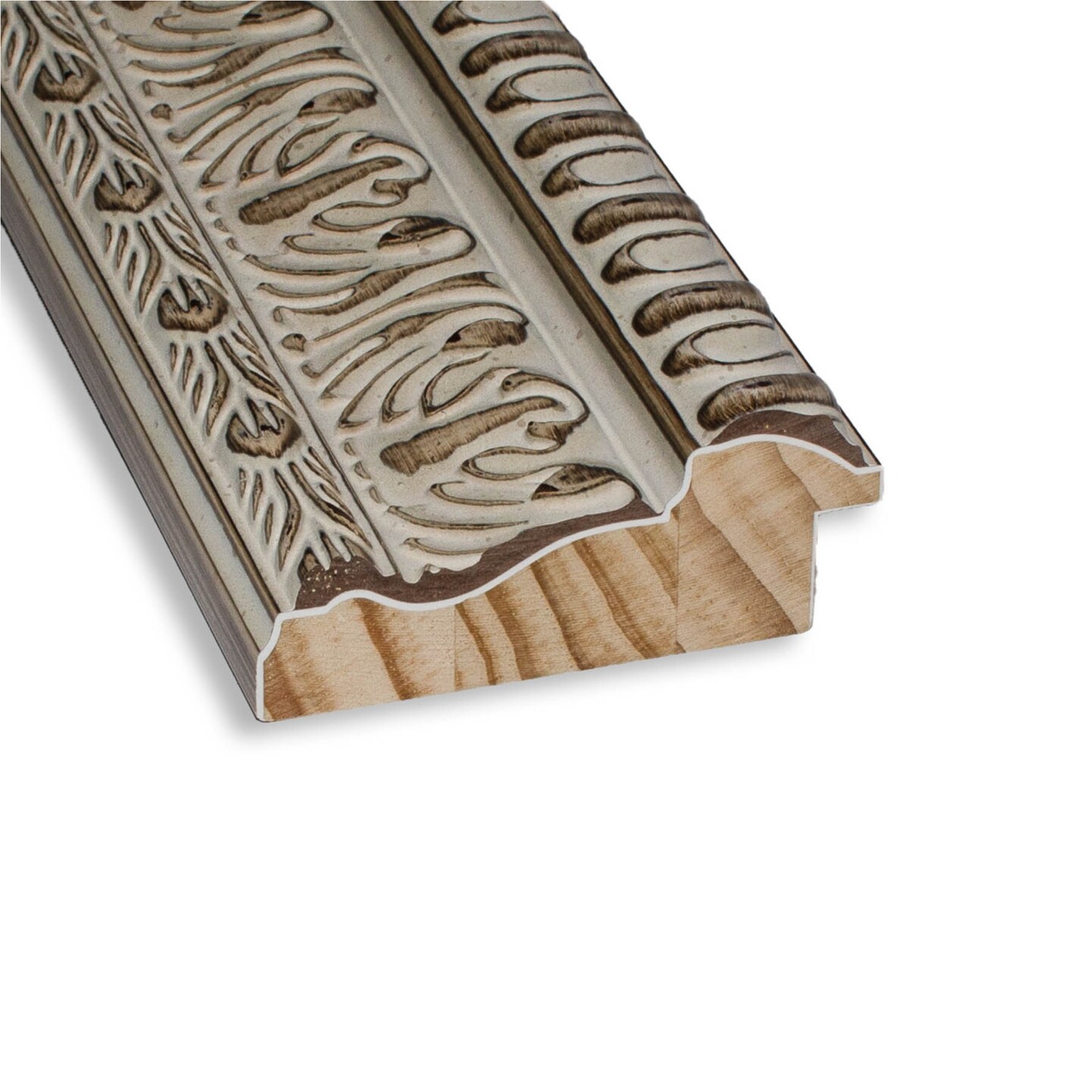 Petite Bevel Wood Wall Mirror, Fair Baroque Cream Frame