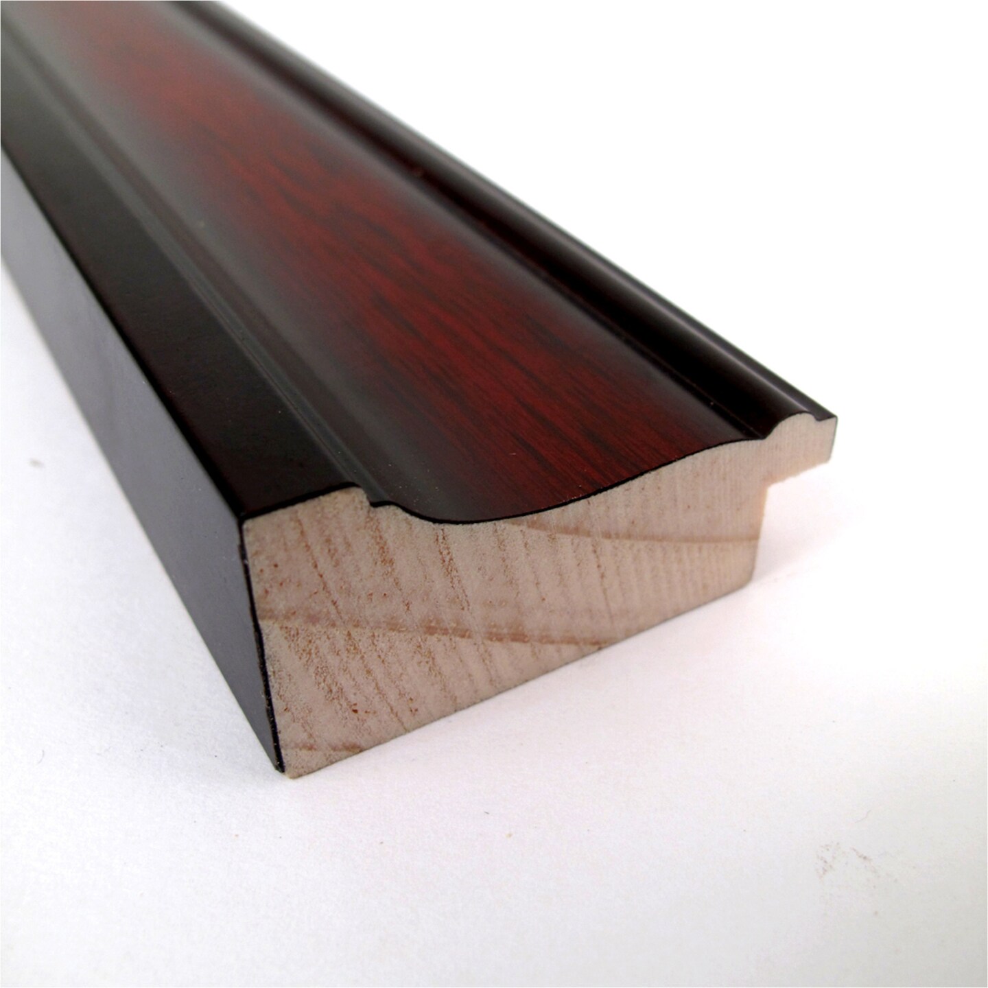 Amanti Art Non-Beveled Wood Wall Mirror, Rubino Cherry Scoop Frame