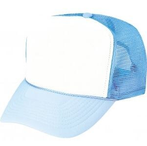 Light Blue Trucker Caps | White Front 12 Pack