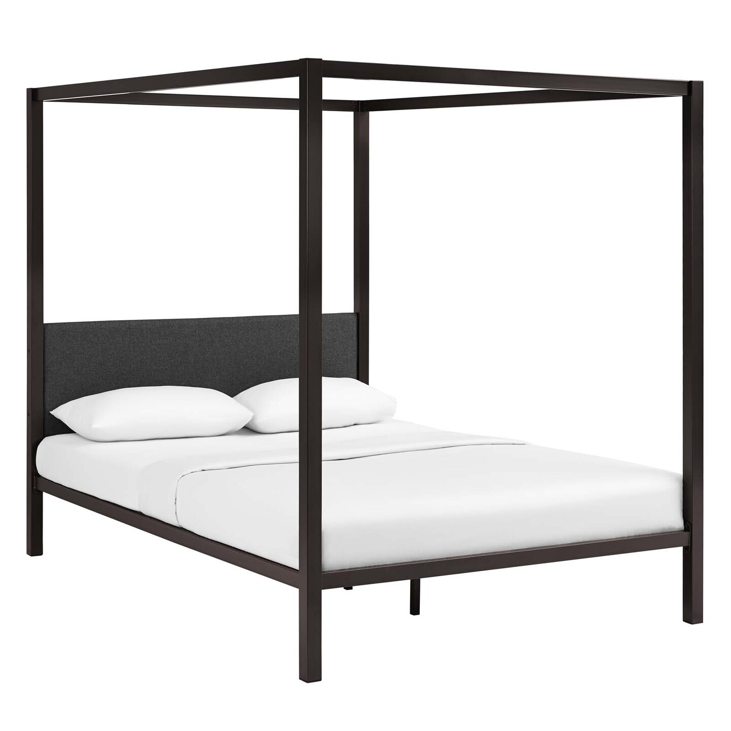 Raina Queen Canopy Bed Frame Brown Gray Accent Furniture Michaels