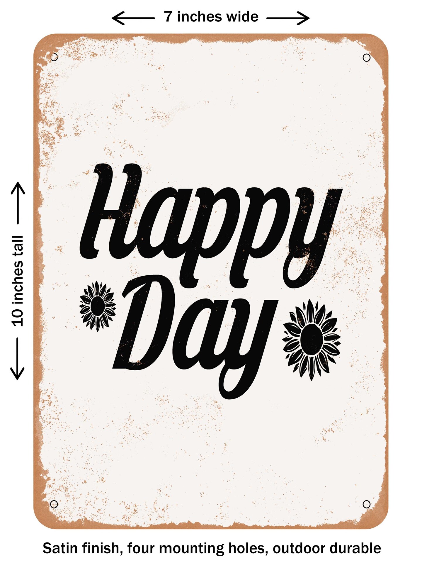 Decorative Metal Sign Happy Day Vintage Rusty Look Signs Michaels 7291