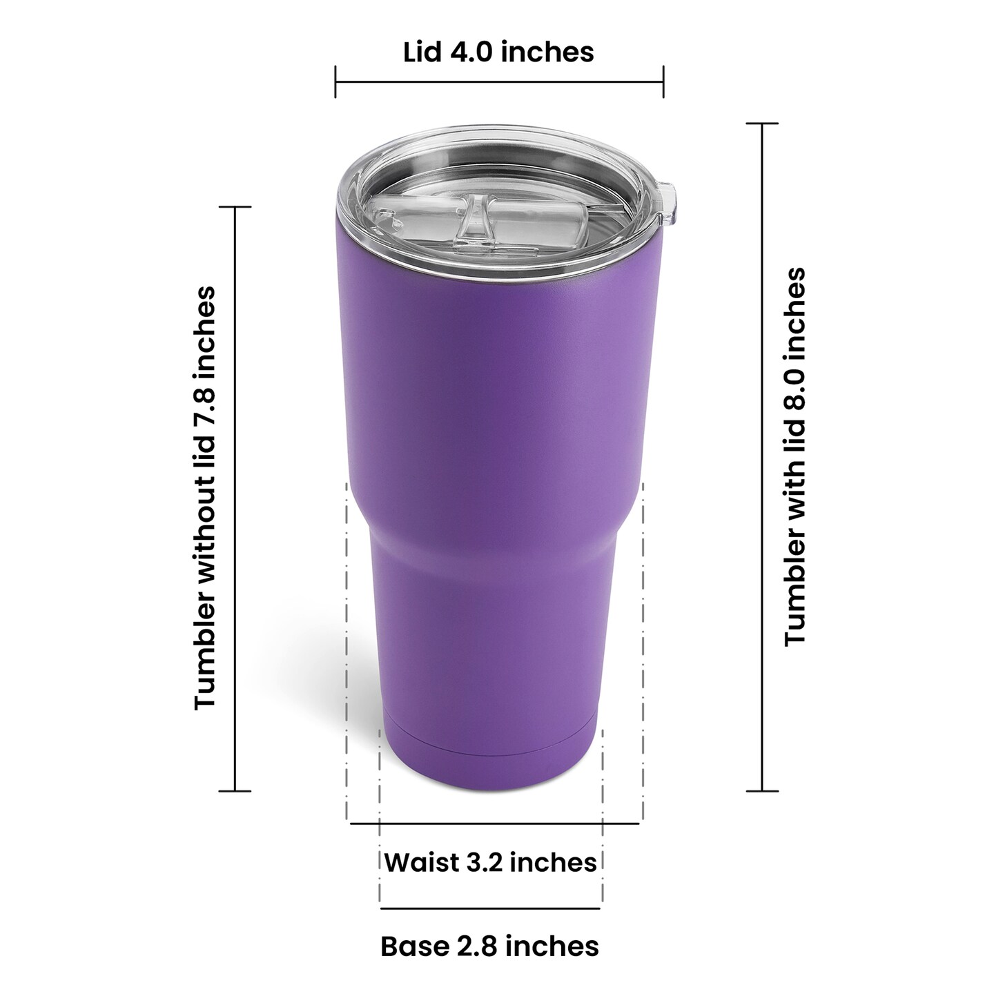 Makerflo 30 oz, 25 Pack Powder Coated Tumbler, Stainless Steel