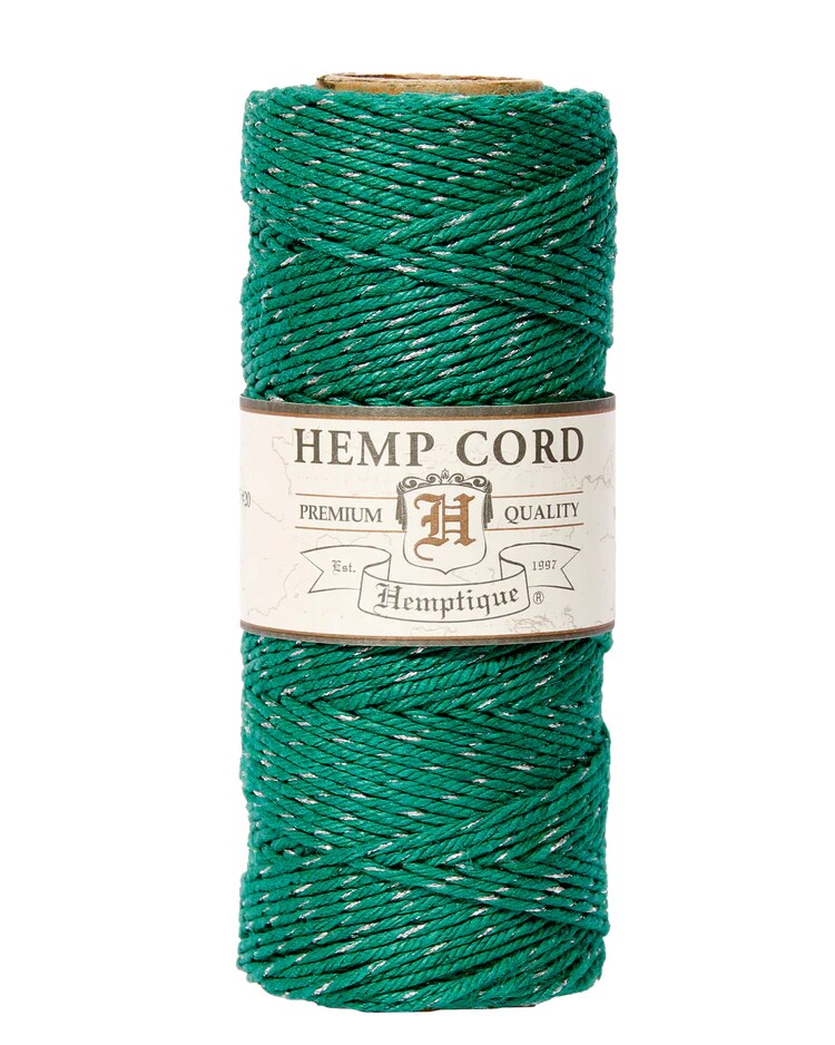 Hemptique 1mm #20 Metallic Hemp Cord Spools Jewelry Bracelet Making  Crafting Scrapbooking Bookbinding Mixed Media Crocheting Macrame Gift  Wrapping