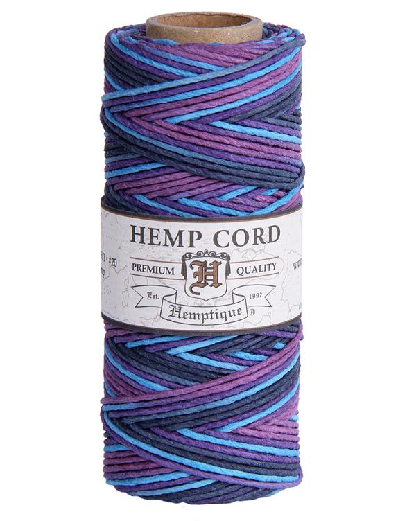 Hemptique 1mm #20 Variegated Hemp Cord Spools Eco Friendly Sustainable Naturally Grown Jewelry Bracelet Making Paper Crafting Scrapbooking Bookbinding Mixed Media Crocheting Macrame Seasonal Holiday Gift Wrapping Outdoor Gardening