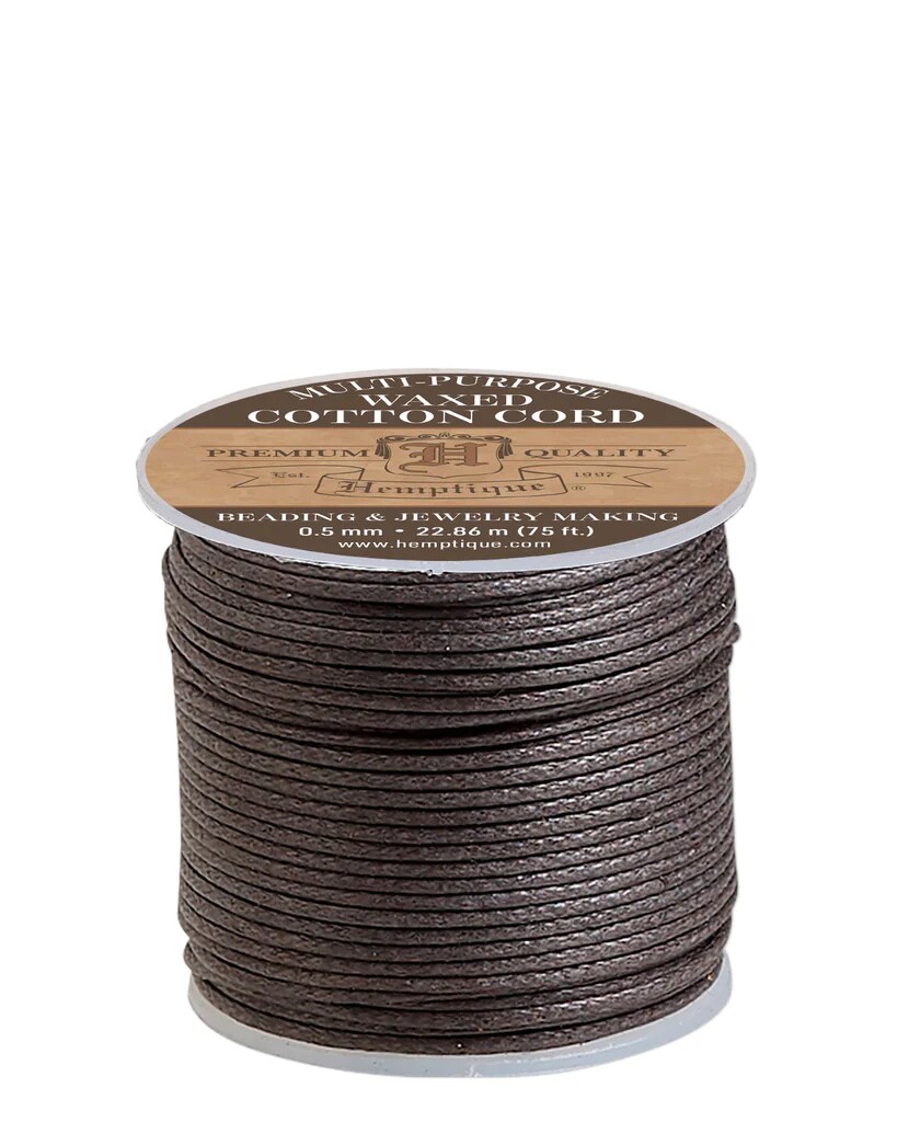 Hemptique Waxed Cotton Cord Jewelry Bracelet Making Crafting Scrapbooking Bookbinding Mixed Media Crocheting Macrame Gift Wrapping