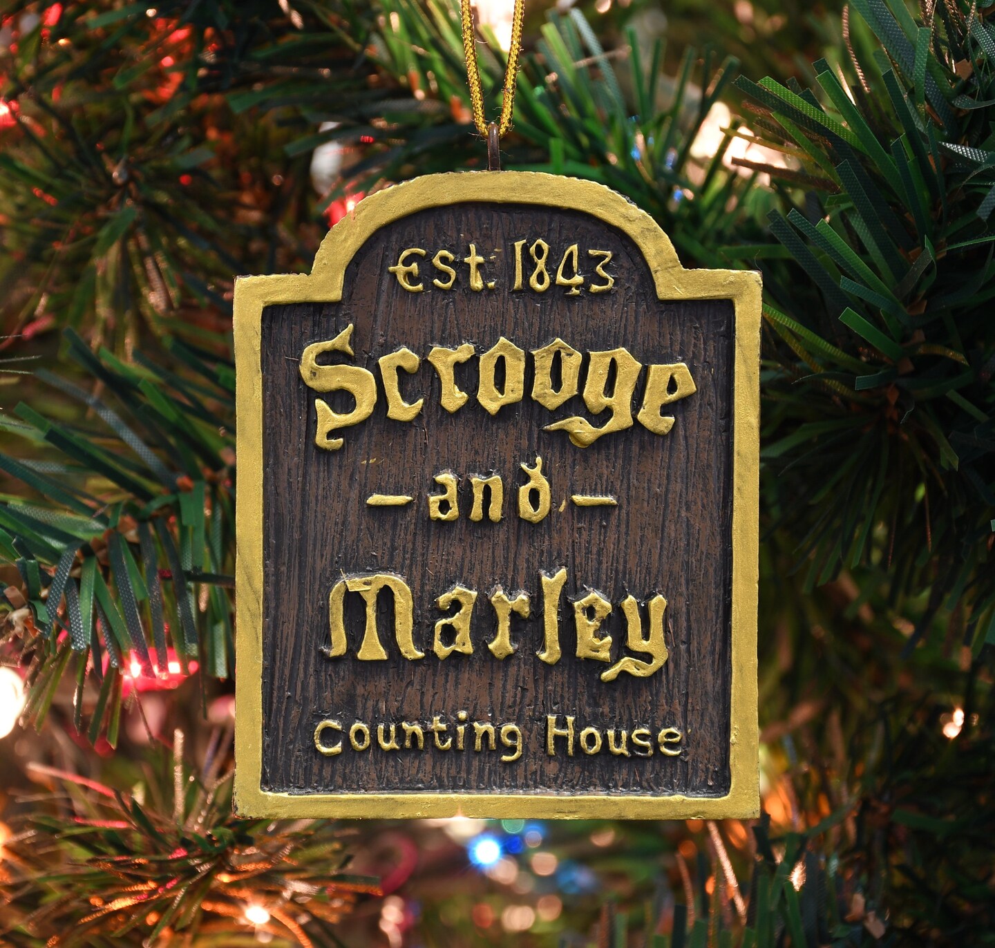 Tree Buddees A Christmas Carol Scrooge & Marley Counting House Sign Ornament