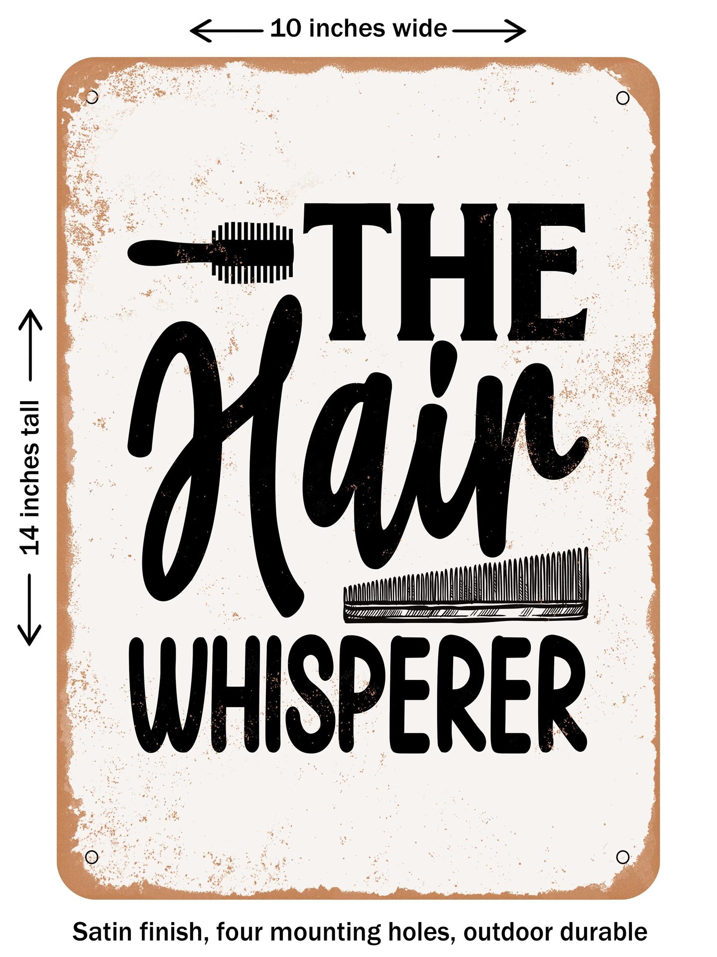 DECORATIVE METAL SIGN - the Hair Whisperer - Vintage Rusty Look | Michaels