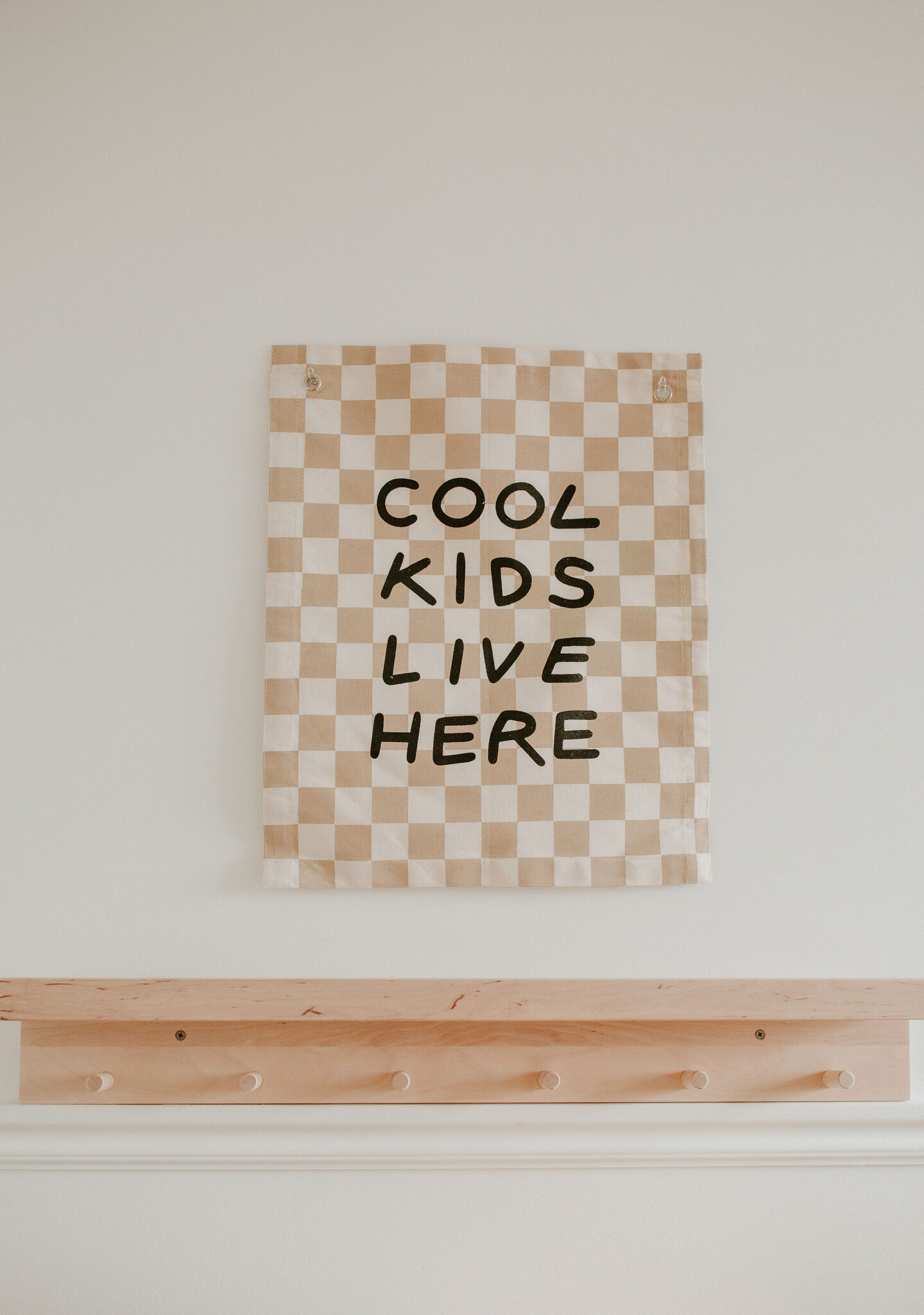 Cool Kids Live Here Checkered Banner