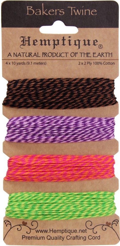 Hemptique Cotton Bakers Twine Card Set Jewelry Bracelet Making Paper Crafting Scrapbooking Bookbinding Mixed Media Crocheting Macrame Gift Wrapping